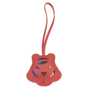 エルメス HERMES トラH H1108968 レッド×マルチカラー アニョーミロ シルク シルクツイル スパゲッティ バッグチャーム トラ 虎 タイガー petit H プティH