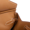 エルメス HERMES バーキン40 フラッグ フィセル×パプリカ×フォーブ ヴォーバレニア トワルアッシュ ハンドバッグ シャンパンゴールド金具 ベージュ×オレンジ