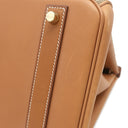 エルメス HERMES バーキン40 フラッグ フィセル×パプリカ×フォーブ ヴォーバレニア トワルアッシュ ハンドバッグ シャンパンゴールド金具 ベージュ×オレンジ