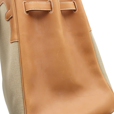 エルメス HERMES バーキン40 フラッグ フィセル×パプリカ×フォーブ ヴォーバレニア トワルアッシュ ハンドバッグ シャンパンゴールド金具 ベージュ×オレンジ
