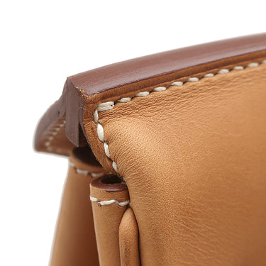 エルメス HERMES バーキン40 フラッグ フィセル×パプリカ×フォーブ ヴォーバレニア トワルアッシュ ハンドバッグ シャンパンゴールド金具 ベージュ×オレンジ