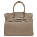 エルメス HERMES バーキン30 エトゥープ ヴォーエプソン ハンドバッグ シルバー金具 グレージュ