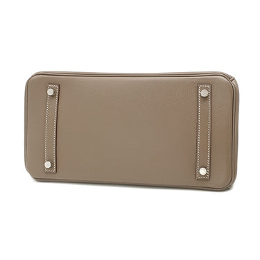 エルメス HERMES バーキン30 エトゥープ ヴォーエプソン ハンドバッグ シルバー金具 グレージュ