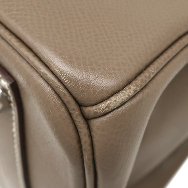 エルメス HERMES バーキン30 エトゥープ ヴォーエプソン ハンドバッグ シルバー金具 グレージュ