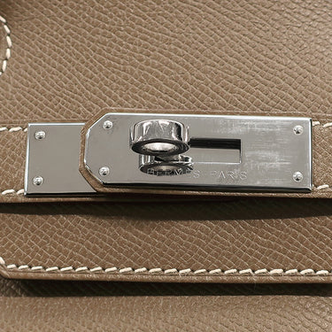 エルメス HERMES バーキン30 エトゥープ ヴォーエプソン ハンドバッグ シルバー金具 グレージュ
