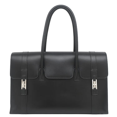 エルメス HERMES ドラッグ 37 ブラック ボックスカーフ ハンドバッグ シルバー金具 黒 ショルダーバッグ