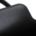 エルメス HERMES ドラッグ 37 ブラック ボックスカーフ ハンドバッグ シルバー金具 黒 ショルダーバッグ