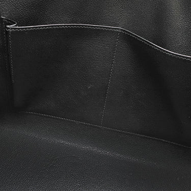 エルメス HERMES ドラッグ 37 ブラック ボックスカーフ ハンドバッグ シルバー金具 黒 ショルダーバッグ