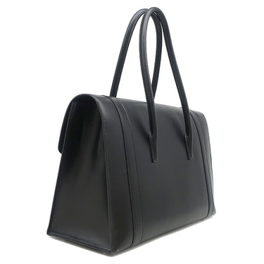 エルメス HERMES ドラッグ 37 ブラック ボックスカーフ ハンドバッグ シルバー金具 黒 ショルダーバッグ