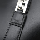 エルメス HERMES ドラッグ 37 ブラック ボックスカーフ ハンドバッグ シルバー金具 黒 ショルダーバッグ