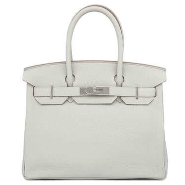 エルメス HERMES バーキン30 パールグレー トゴ ハンドバッグ シルバー金具 グレー