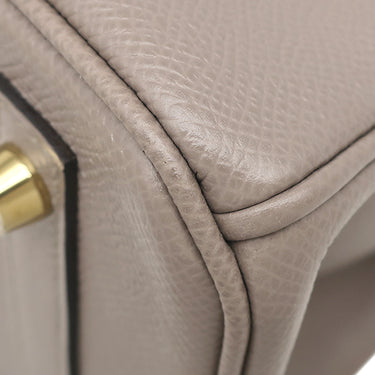 エルメス HERMES バーキン30 グリアスファルト ヴォーエプソン ハンドバッグ ゴールド金具 グレージュ