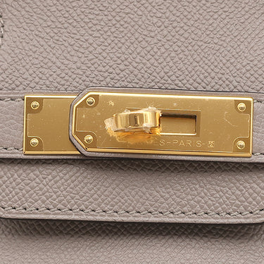エルメス HERMES バーキン30 グリアスファルト ヴォーエプソン ハンドバッグ ゴールド金具 グレージュ