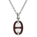 エルメス HERMES ミニマイヨン PM ペンダント H100053FPA8 ニュールージュアッシュ×シルバー メタル エナメル ネックレス ボルドー シェーヌダンクル 新品 未使用
