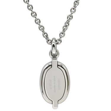 エルメス HERMES ミニマイヨン PM ペンダント H100053FPA8 ニュールージュアッシュ×シルバー メタル エナメル ネックレス ボルドー シェーヌダンクル 新品 未使用