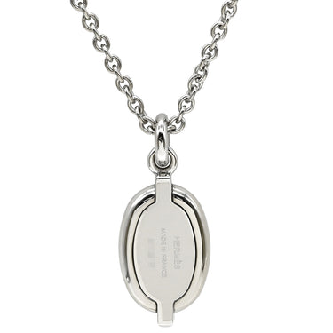 エルメス HERMES ミニマイヨン PM ペンダント H100053FPA8 ニュールージュアッシュ×シルバー メタル エナメル ネックレス ボルドー シェーヌダンクル 新品 未使用