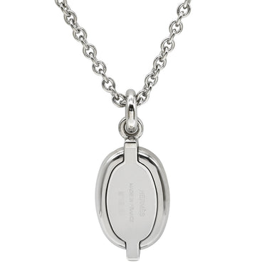 エルメス HERMES ミニマイヨン PM ペンダント H100053FPA8 ニュールージュアッシュ メタル エナメル ネックレス シルバー金具 ボルドー シェーヌダンクル 新品 未使用