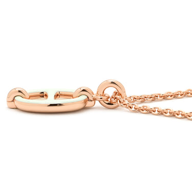 エルメス HERMES ミニマイヨン PM ペンダント H100053FO17 ヴェールフィズ GP エナメル ネックレス ローズゴールド金具 PG金具 シェーヌダンクルモチーフ 新品 未使用