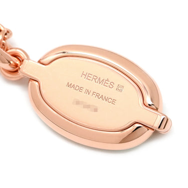 エルメス HERMES ミニマイヨン PM ペンダント H100053FO17 ヴェールフィズ GP エナメル ネックレス ローズゴールド金具 PG金具 シェーヌダンクルモチーフ 新品 未使用