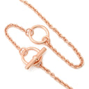 エルメス HERMES ミニマイヨン PM ペンダント ヴェールフィズ GP エナメル ネックレス ローズゴールド金具 PG金具 シェーヌダンクルモチーフ ライトグリーン 新品 未使用