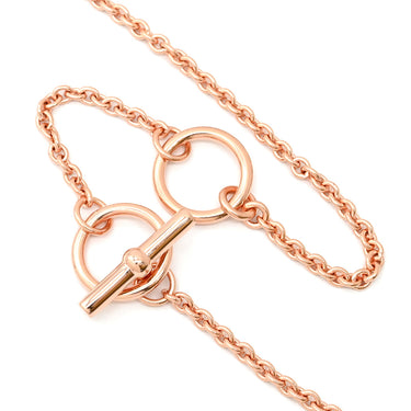 エルメス HERMES ミニマイヨン PM ペンダント ヴェールフィズ GP エナメル ネックレス ローズゴールド金具 PG金具 シェーヌダンクルモチーフ ライトグリーン 新品 未使用