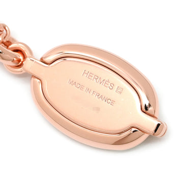 エルメス HERMES ミニマイヨン PM ペンダント ヴェールフィズ GP エナメル ネックレス ローズゴールド金具 PG金具 シェーヌダンクルモチーフ ライトグリーン 新品 未使用