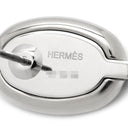 エルメス HERMES ミニマイヨン ニュールージュアッシュ×シルバー メタル エナメル ピアス ボルドー 紫 シェーヌダンクル 新品 未使用