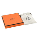 エルメス HERMES ミニマイヨン ニュールージュアッシュ×シルバー メタル エナメル ピアス ボルドー 紫 シェーヌダンクル 新品 未使用
