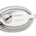 エルメス HERMES ミニマイヨン ニュールージュアッシュ×シルバー メタル エナメル ピアス ボルドー 紫 シェーヌダンクル 新品 未使用