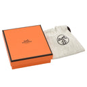 エルメス HERMES ミニマイヨン ニュールージュアッシュ×シルバー メタル エナメル ピアス ボルドー 紫 シェーヌダンクル 新品 未使用