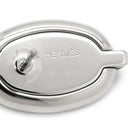 エルメス HERMES ミニマイヨン ニュールージュアッシュ×シルバー メタル エナメル ピアス ボルドー 紫 シェーヌダンクル 新品 未使用