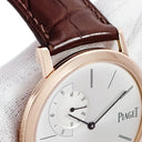 腕時計 ピアジェ PIAGET アルティプラノ G0A34113 手巻き メンズ K18PG無垢 シルバー 薄型 スモールセコンド シースルーバック