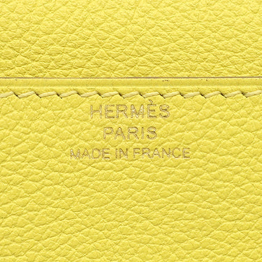 エルメス HERMES コンスタンス ロング トゥー ゴー ライム エバーカラー 長財布 ゴールド金具 黄色 二つ折り財布