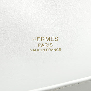 エルメス HERMES ゲタ マッシュルーム シェーブル ショルダーバッグ ゴールド金具 白 オフホワイト H金具