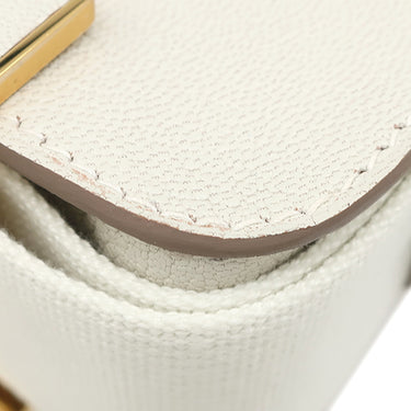 エルメス HERMES ゲタ マッシュルーム シェーブル ショルダーバッグ ゴールド金具 白 オフホワイト H金具