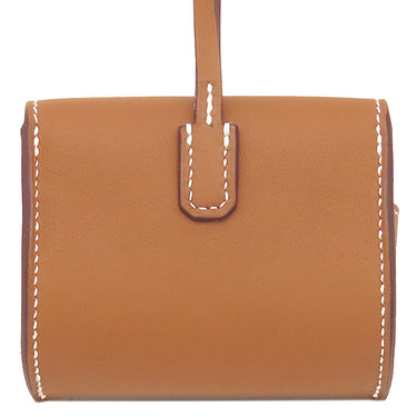 エルメス HERMES ケリー フェスティバル H084665CK37 ゴールド ヴォースイフト バッグチャーム シルバー金具 茶 2024年製