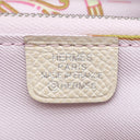 エルメス HERMES アザップ シルクイン コンパクト クレ ヴォーエプソン コインケース シルバー金具 オフホワイト ピンク