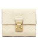 ルイヴィトン LOUIS VUITTON ポルトフォイユ メティス コンパクト M81071 クレーム モノグラムアンプラント 三つ折り財布 ゴールド金具 白