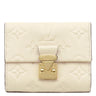 ルイヴィトン LOUIS VUITTON ポルトフォイユ メティス コンパクト M81071 クレーム モノグラムアンプラント 三つ折り財布 ゴールド金具 白