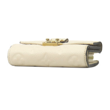 ルイヴィトン LOUIS VUITTON ポルトフォイユ メティス コンパクト M81071 クレーム モノグラムアンプラント 三つ折り財布 ゴールド金具 白