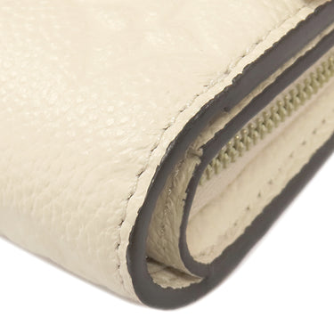 ルイヴィトン LOUIS VUITTON ポルトフォイユ メティス コンパクト M81071 クレーム モノグラムアンプラント 三つ折り財布 ゴールド金具 白