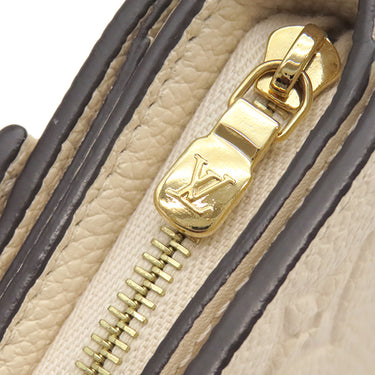 ルイヴィトン LOUIS VUITTON ポルトフォイユ メティス コンパクト M81071 クレーム モノグラムアンプラント 三つ折り財布 ゴールド金具 白