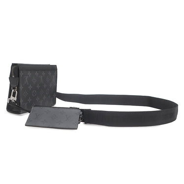 ルイヴィトン LOUIS VUITTON ガストン ウェアラブル ウォレット M81124 モノグラムエクリプス モノグラムエクリプス モノグラムエクリプスリバースキャンバス ショルダーバッグ シルバー金具 グレー