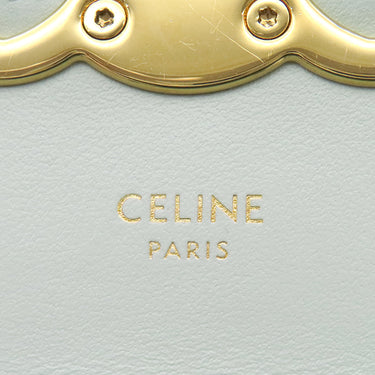 セリーヌ CELINE ミニ クロード アイスブルー カーフ ショルダーバッグ ゴールド金具 トリヨンフ
