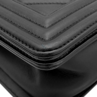 シャネル CHANEL ボーイシャネル 25 A67086 ブラック ラムスキン ショルダーバッグ シルバー金具 黒 チェーンバッグ