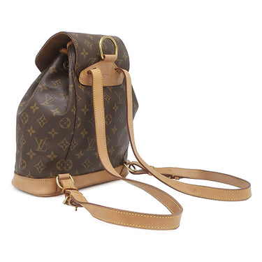 ルイヴィトン LOUIS VUITTON モンスリ MM M51136 モノグラム モノグラムキャンバス リュック・デイパック ゴールド金具 茶 バッグパック