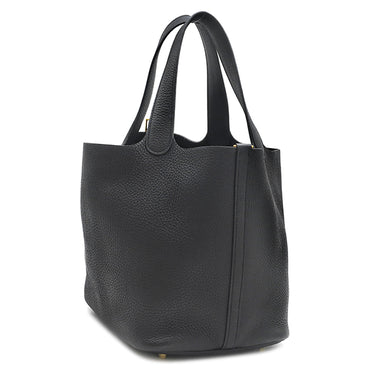 エルメス HERMES ピコタンロック MM 22 ブラック トリヨンクレマンス ハンドバッグ ゴールド金具 黒