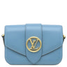 ルイヴィトン LOUIS VUITTON LV PONT9 LVポンヌフ M55947 ブルー カーフ ショルダーバッグ ゴールド金具 青 赤 バイカラー LVサークル ショルダー