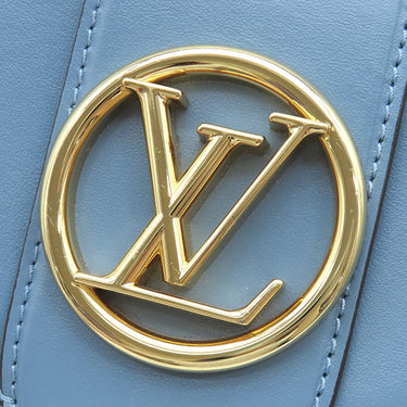 ルイヴィトン LOUIS VUITTON LV PONT9 LVポンヌフ M55947 ブルー カーフ ショルダーバッグ ゴールド金具 青 赤 バイカラー LVサークル ショルダー