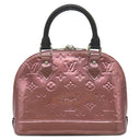 ルイヴィトン LOUIS VUITTON アルマ BB M90485 ピンク×ブラック モノグラムヴェルニ 2WAYバッグ シルバー金具 黒 メタリック ハンドバッグ ショルダー